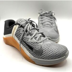 NIKE Metcon 6 Training Shoes Men's Size 9 Smoke Gray Gum Gym Shoes CK9388 009